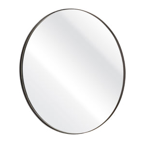 Atlas Beni Mirror Large - Modern Round Black Accent with Streamlined Design for Elegant Wall Display MI11013-02