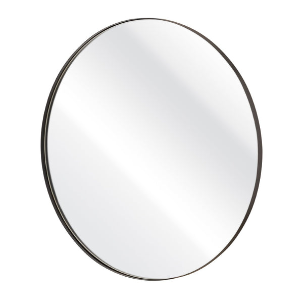 Atlas Beni Mirror Large - Modern Round Black Accent with Streamlined Design for Elegant Wall Display MI11013-02