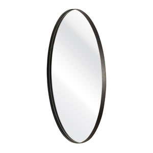 Atlas Beni Mirror Large - Modern Round Black Accent with Streamlined Design for Elegant Wall Display MI11013-02