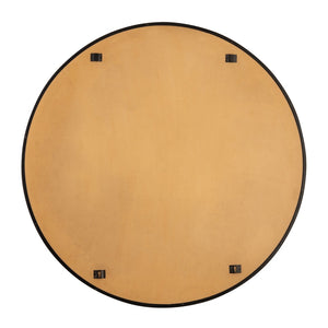 Atlas Beni Mirror Large - Modern Round Black Accent with Streamlined Design for Elegant Wall Display MI11013-02