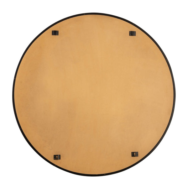 Atlas Beni Mirror Large - Modern Round Black Accent with Streamlined Design for Elegant Wall Display MI11013-02