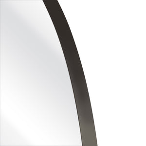 Atlas Beni Mirror Large - Modern Round Black Accent with Streamlined Design for Elegant Wall Display MI11013-02
