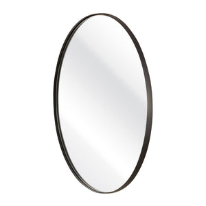 Atlas Beni Mirror Small - Matte Black Round Wall Decor for Entryways, Powder Rooms & Modern Spaces MI11013-03