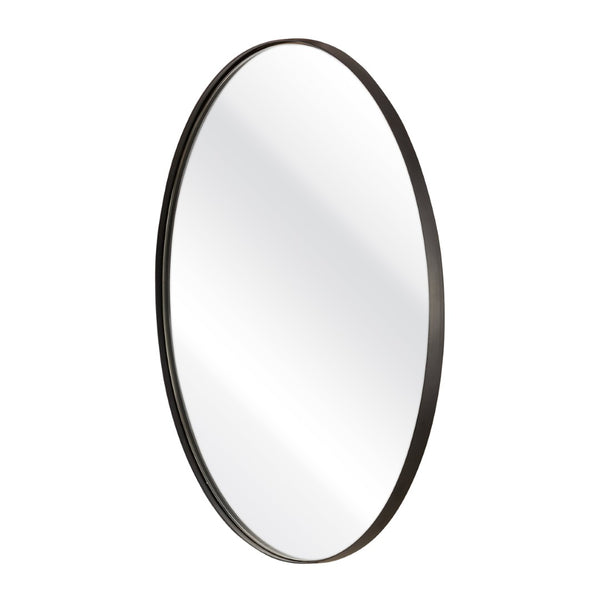 Atlas Beni Mirror Small - Matte Black Round Wall Decor for Entryways, Powder Rooms & Modern Spaces MI11013-03