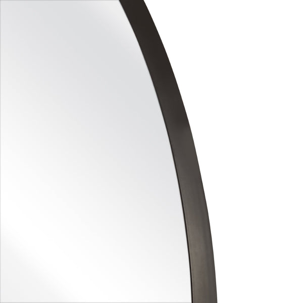 Atlas Beni Mirror Small - Matte Black Round Wall Decor for Entryways, Powder Rooms & Modern Spaces MI11013-03