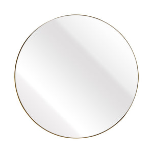 Atlas Beni Large Round Wall Mirror - Polished Brass Frame for Modern Minimalist Decor, 36-Inch Design MI11013-04