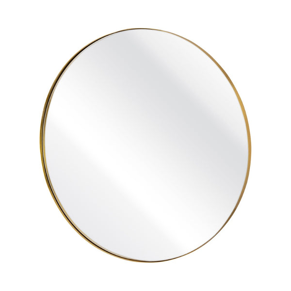Atlas Beni Large Round Wall Mirror - Polished Brass Frame for Modern Minimalist Decor, 36-Inch Design MI11013-04