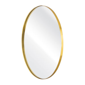 Atlas Beni Large Round Wall Mirror - Polished Brass Frame for Modern Minimalist Decor, 36-Inch Design MI11013-04