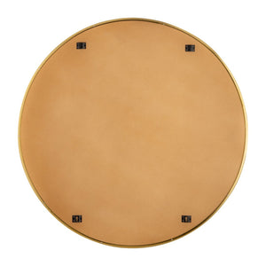 Atlas Beni Large Round Wall Mirror - Polished Brass Frame for Modern Minimalist Decor, 36-Inch Design MI11013-04