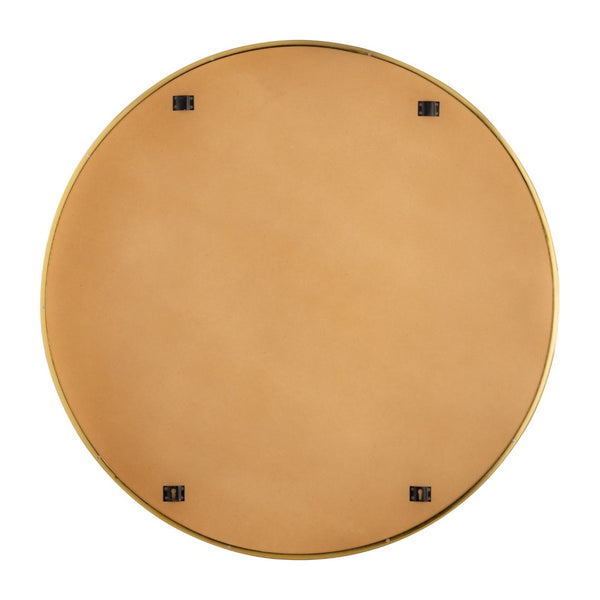 Atlas Beni Large Round Wall Mirror - Polished Brass Frame for Modern Minimalist Decor, 36-Inch Design MI11013-04