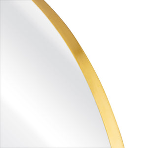 Atlas Beni Large Round Wall Mirror - Polished Brass Frame for Modern Minimalist Decor, 36-Inch Design MI11013-04