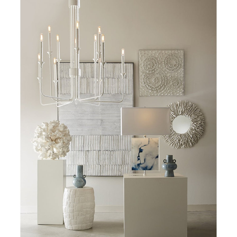 Atlas Birch Lane Wall Mirror - Stylish White Wooden Frame, Compact Design for Modern & Coastal Spaces MI11015-01