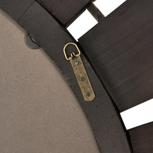 Atlas Blade Mirror - Oversized Round Wall Decor with Ebonized Wood Blades and Brass Accents for Stylish Interiors MI11016-01