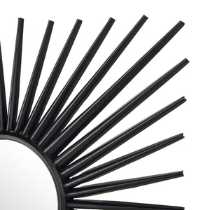 Atlas Burst Mirror - Striking Sunburst Design in Matte Black Metal for Modern Home Decor & Gallery Walls MI11019-01