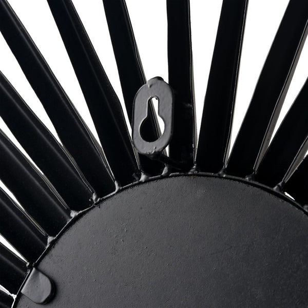 Atlas Burst Mirror - Striking Sunburst Design in Matte Black Metal for Modern Home Decor & Gallery Walls MI11019-01