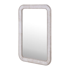 Atlas Burton Wall Mirror - Large Rectangular Design with Parchment Frame and Subtle Nickel Accents MI11020-01