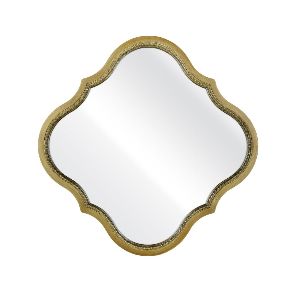 Atlas Calgary Mirror - Moroccan-Inspired Wall Decor with Elegant Ogee Silhouette and Warm Brass Frame MI11022-01