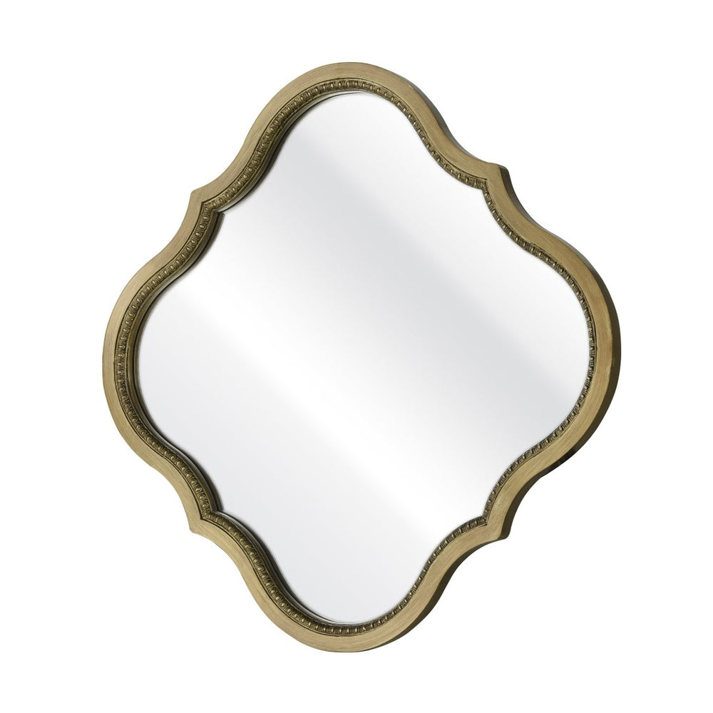 Atlas Calgary Mirror - Moroccan-Inspired Wall Decor with Elegant Ogee Silhouette and Warm Brass Frame MI11022-01