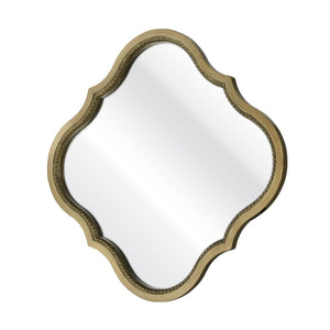 Atlas Calgary Mirror - Moroccan-Inspired Wall Decor with Elegant Ogee Silhouette and Warm Brass Frame MI11022-01