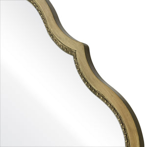 Atlas Calgary Mirror - Moroccan-Inspired Wall Decor with Elegant Ogee Silhouette and Warm Brass Frame MI11022-01