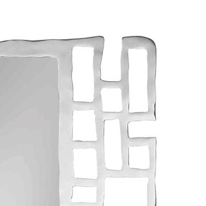 Atlas Camryn Mirror - Bold Modern Wall Decor with Asymmetrical Geometric Frame in Reflective Silver Finish MI11023-01