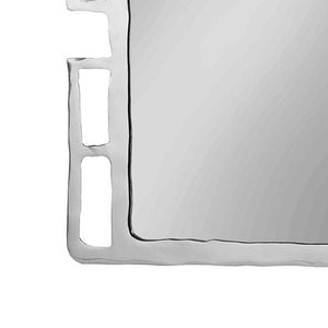 Atlas Camryn Mirror - Bold Modern Wall Decor with Asymmetrical Geometric Frame in Reflective Silver Finish MI11023-01
