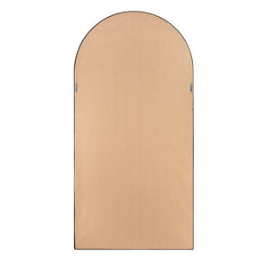 Atlas Cathedral Floor Mirror - Elegant Arched Windowpane Design in Antique Gold Finish for Any Room MI11026-01
