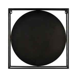 Atlas Colne Accent Wall Mirror - Modern Matte Black Circular Design for Entryway & Living Room Decor MI11029-01