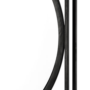 Atlas Colne Accent Wall Mirror - Modern Matte Black Circular Design for Entryway & Living Room Decor MI11029-01