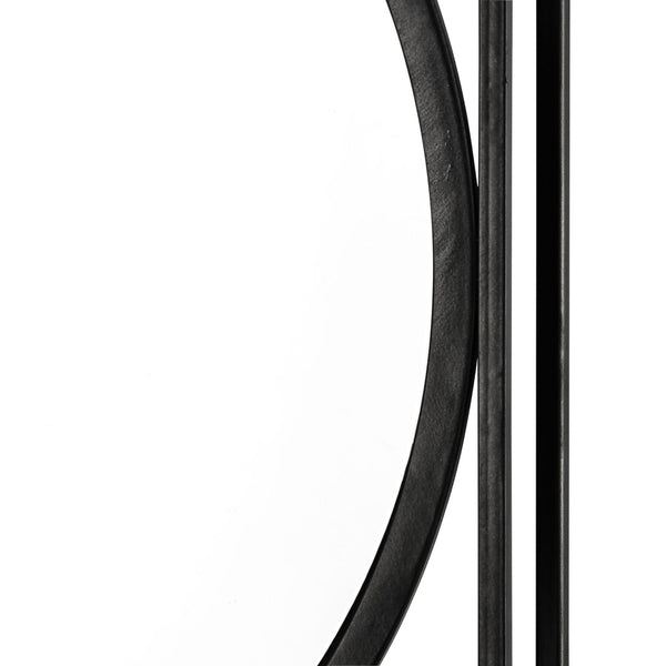 Atlas Colne Accent Wall Mirror - Modern Matte Black Circular Design for Entryway & Living Room Decor MI11029-01