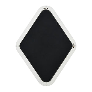 Atlas Diamond Wall Mirror - Whitewashed Wood Frame, Modern Diamond Shape for Rustic Home Decor Appeal MI11033-01