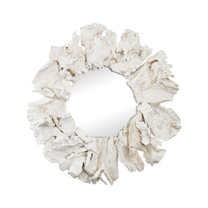 Atlas Ekwok Wall Mirror – Coastal-Modern Round Design with Driftwood Frame for Chic Home Decor & Style MI11034-01
