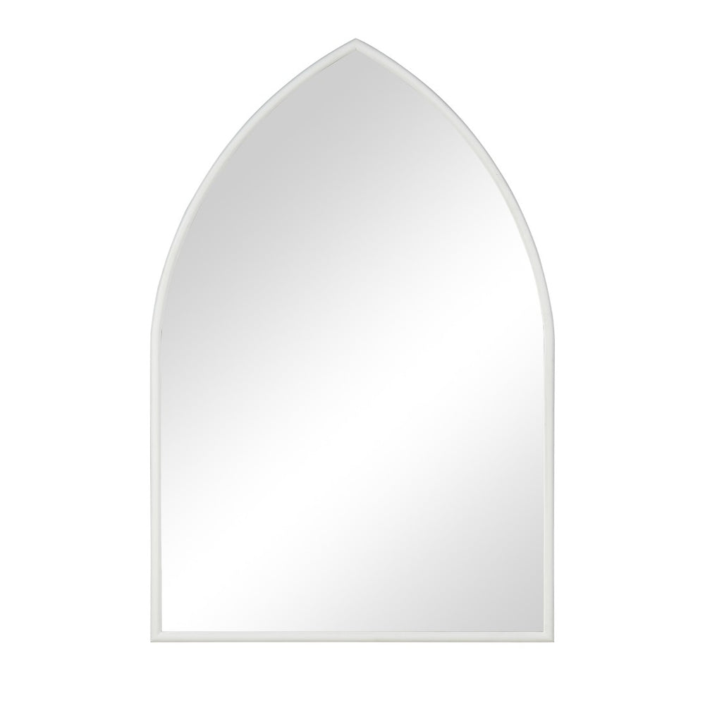 Atlas Elliott Wall Mirror - Elegant Arched Design in White Wood Composite for Modern & Traditional Spaces MI11035-01