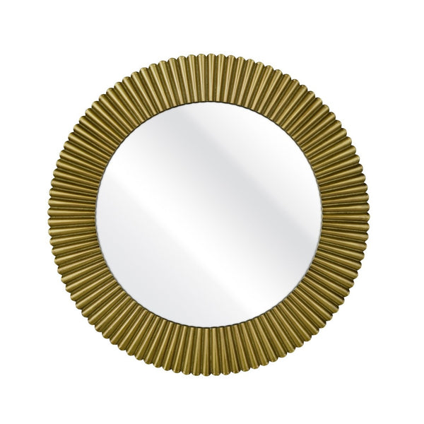 Atlas Ellipse Mirror - Vintage-Inspired Round Design with Scalloped Brass Frame for Timeless Home Elegance MI11036-01