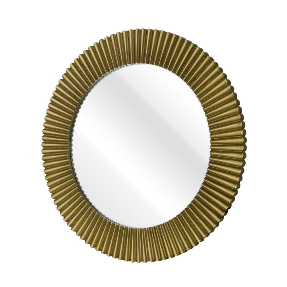 Atlas Ellipse Mirror - Vintage-Inspired Round Design with Scalloped Brass Frame for Timeless Home Elegance MI11036-01