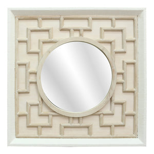 Atlas Finbar Mirror - Coastal Elegance with Handcrafted Lattice Frame for Beachy Home Decor Charm MI11038-01