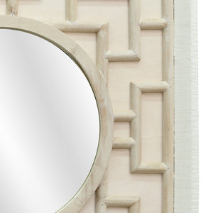 Atlas Finbar Mirror - Coastal Elegance with Handcrafted Lattice Frame for Beachy Home Decor Charm MI11038-01