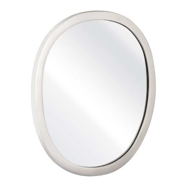 Atlas Flex Mirror - Sculptural Round Design with Polished Nickel Frame Perfect for Modern Wall Decor Display Small MI11039-01