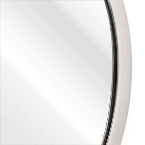 Atlas Flex Mirror - Sculptural Round Design with Polished Nickel Frame Perfect for Modern Wall Decor Display Small MI11039-01
