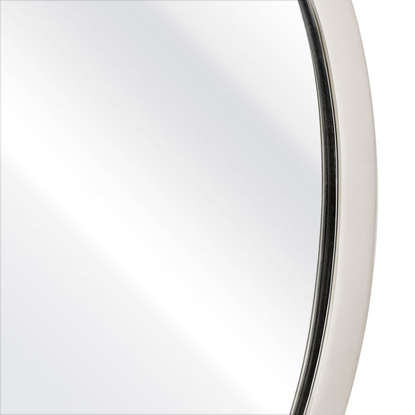 Atlas Flex Mirror - Sculptural Round Design with Polished Nickel Frame Perfect for Modern Wall Decor Display Small MI11039-01