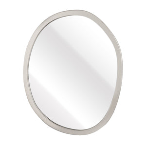 Atlas Flex Mirror - Sculptural Round Design with Polished Nickel Frame Perfect for Modern Wall Decor Display Medium MI11039-02