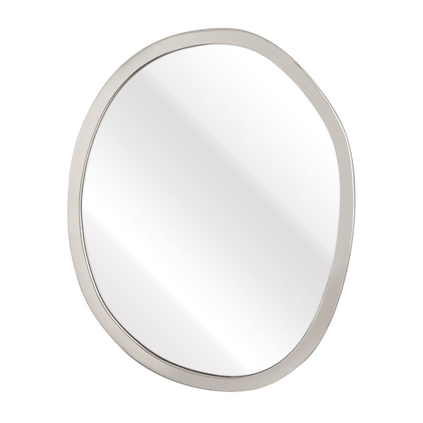 Atlas Flex Mirror - Sculptural Round Design with Polished Nickel Frame Perfect for Modern Wall Decor Display Medium MI11039-02