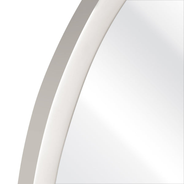 Atlas Flex Mirror - Sculptural Round Design with Polished Nickel Frame Perfect for Modern Wall Decor Display Medium MI11039-02