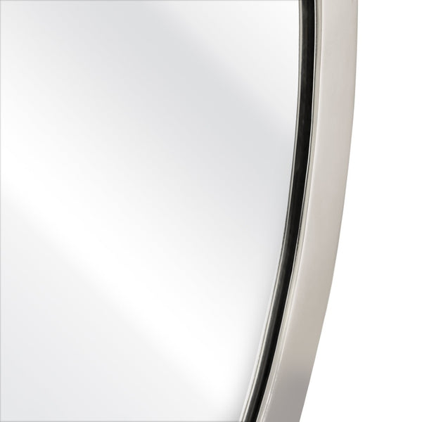Atlas Flex Mirror - Sculptural Round Design with Polished Nickel Frame Perfect for Modern Wall Decor Display Medium MI11039-02