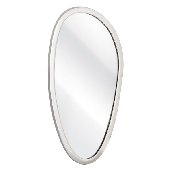 Atlas Flex Mirror - Sculptural Round Design with Polished Nickel Frame Perfect for Modern Wall Decor Display Large MI11039-03