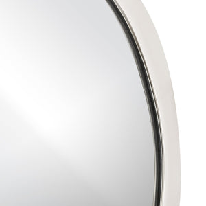 Atlas Flex Mirror - Sculptural Round Design with Polished Nickel Frame Perfect for Modern Wall Decor Display Large MI11039-03