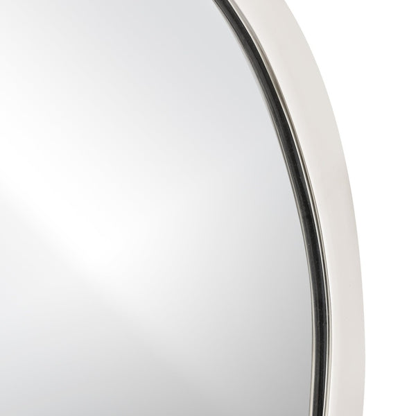 Atlas Flex Mirror - Sculptural Round Design with Polished Nickel Frame Perfect for Modern Wall Decor Display Large MI11039-03