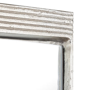 Atlas Flute Wall Mirror - Modern Polished Nickel Design with Asymmetrical Frame for Chic Home Decor MI11040-01