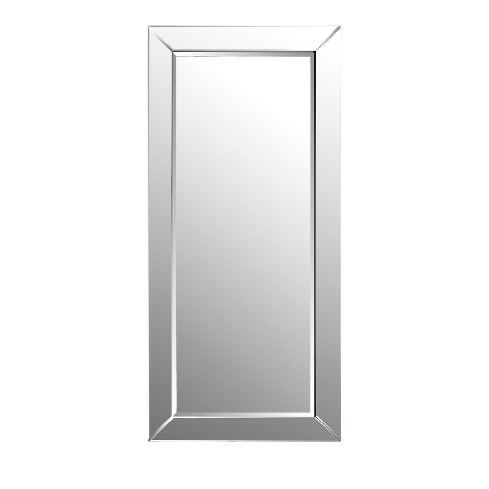 Atlas Glass Framed Floor Mirror - Art Deco Luxury with Beveled Edge, Perfect for Bedroom or Hallway Decor MI11041-01