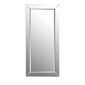Atlas Glass Framed Floor Mirror - Art Deco Luxury with Beveled Edge, Perfect for Bedroom or Hallway Decor MI11041-01